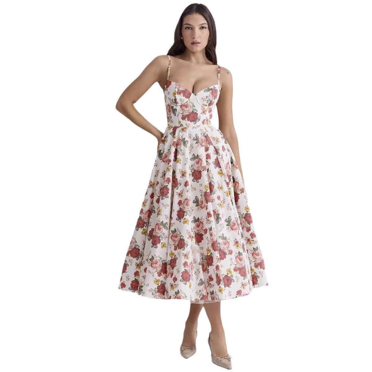 Women's Sexy Straps Tulle Large Swing Elegant Dresses