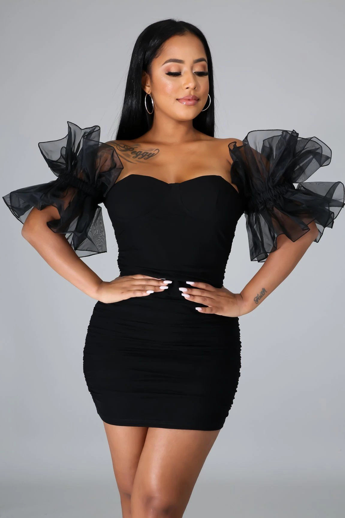 Women's Sexy Irregular Sleeve Dress Cute Dresses
