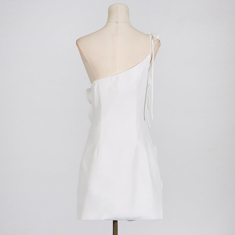 Women's Sexy High-grade Flower Splicing Spring Sling Dresses