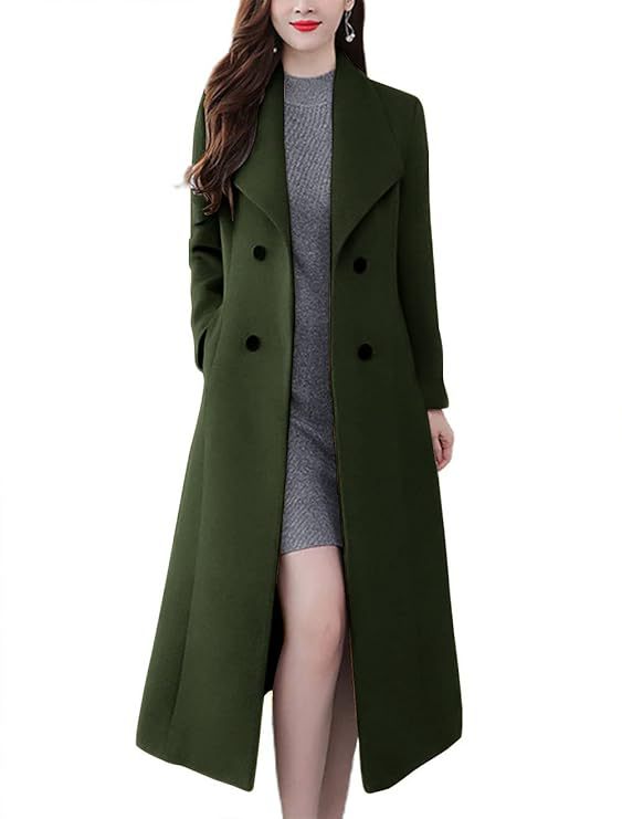 Woolen Thick Lapels Super Long Slim Coats