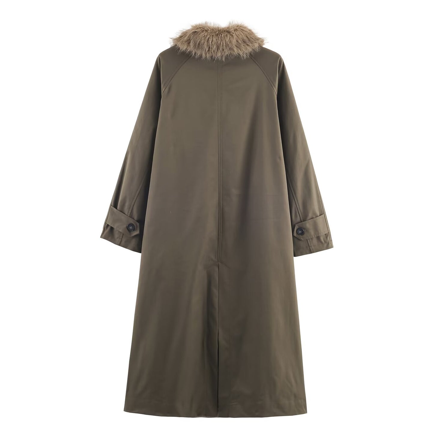 Women's Fashion Casual Artificial Fur Effect Collar Coats