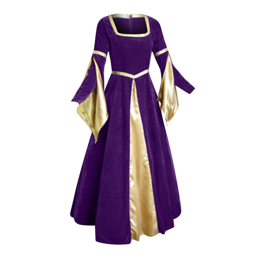 Women's Stylish Long-sleeved Dress Renaissance Medieval Dresses
