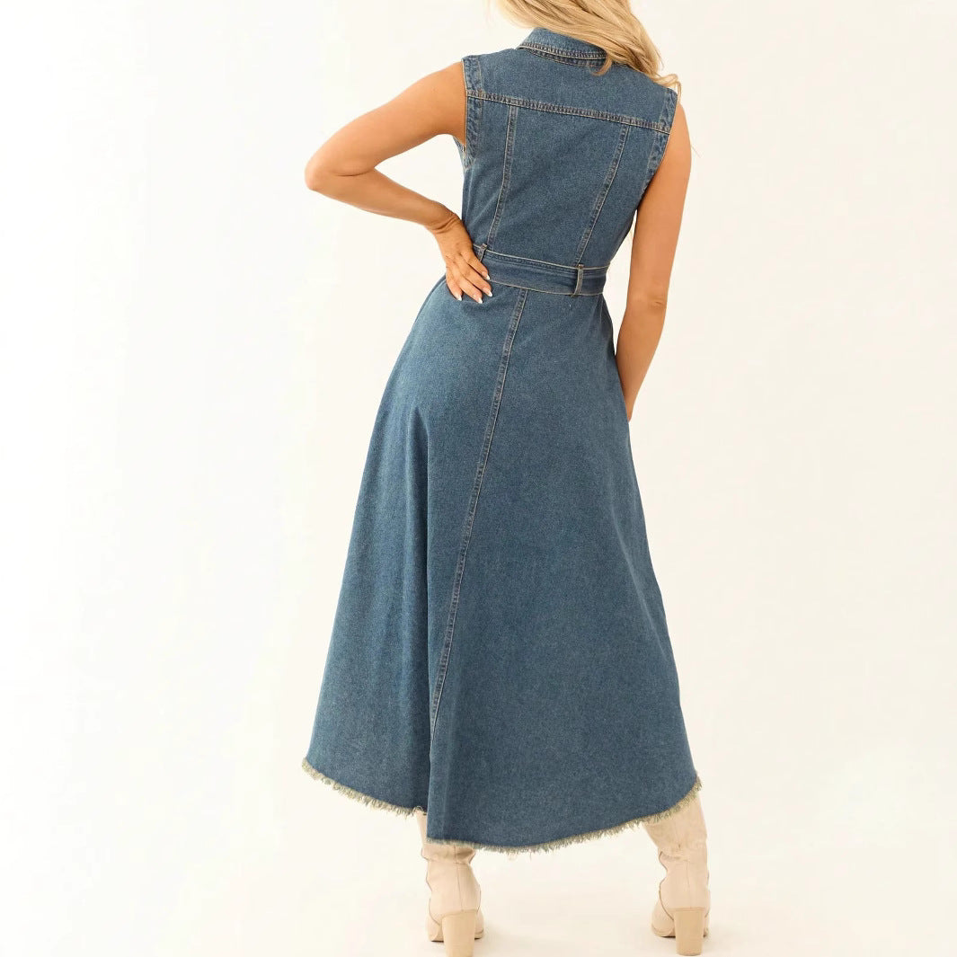 Dress Fashionable Sleeveless Irregular With Personality Dresses