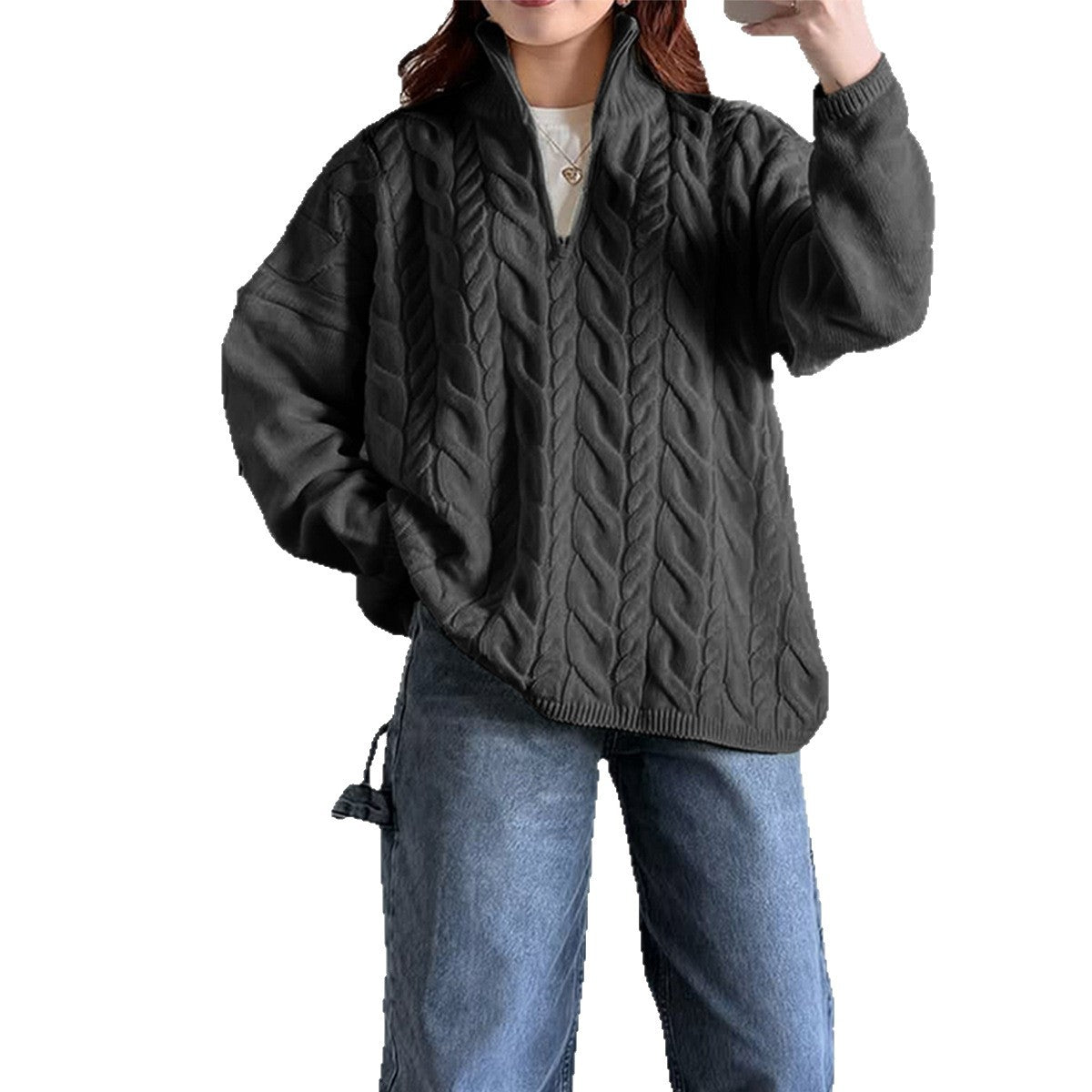 Women's Leisure Vacation Woolen Solid Color Long Clothing