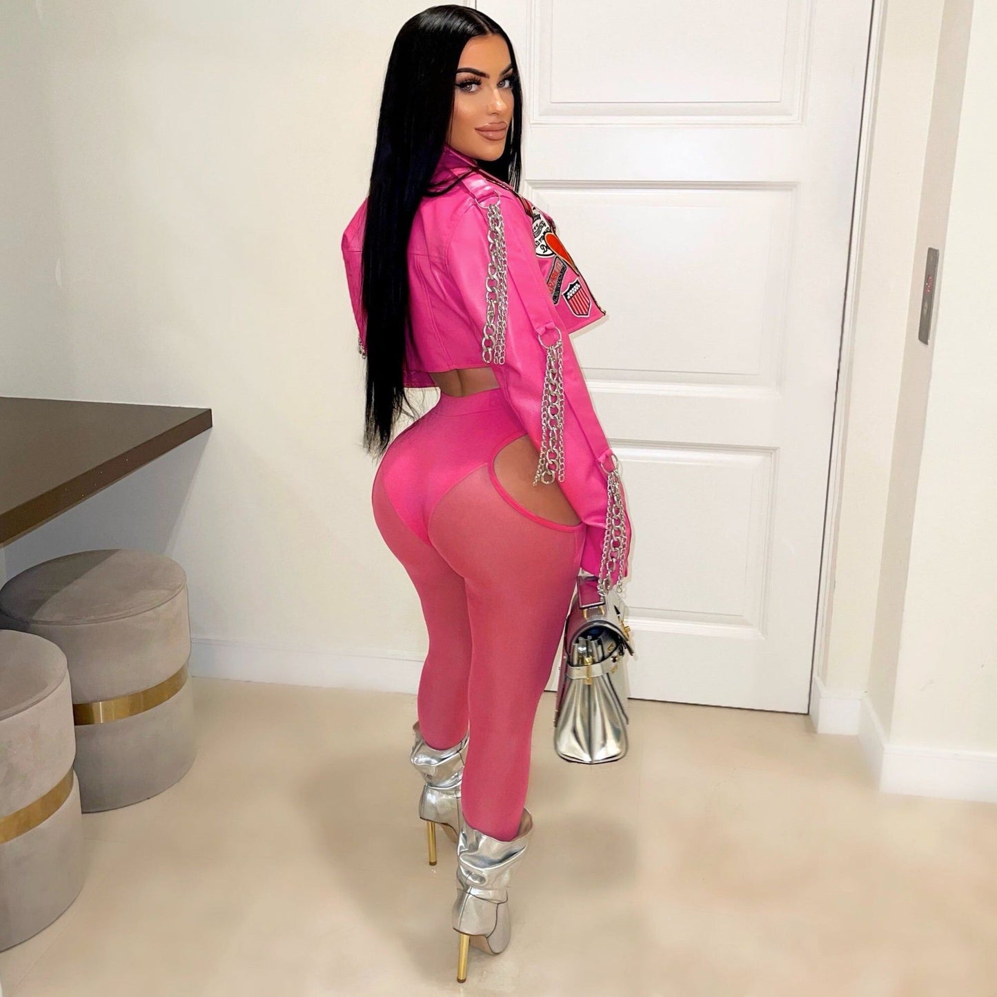 Unique Hipster Locomotive Hot Embroidered Leather Jackets