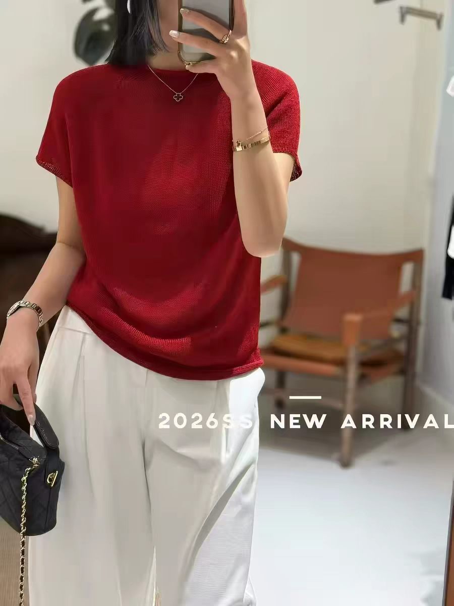 Seamless One-piece Knit Thin Imported Paper Loose Slimming Women's Sweater