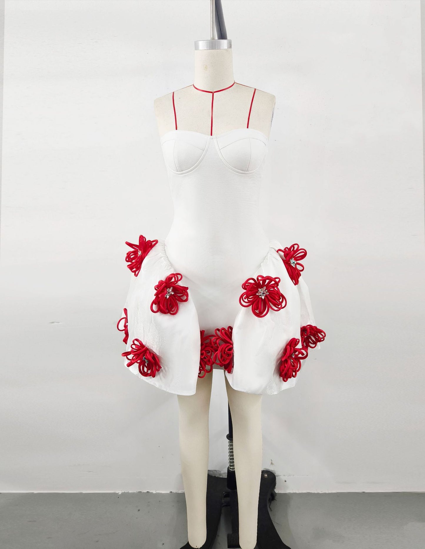 Women's Style Tube Tutu Black Flower Bandage Dresses