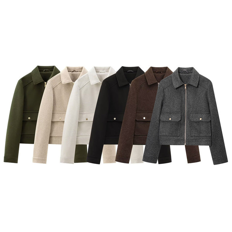 Women's Charming Summer Zipper Ornament Soft Jackets