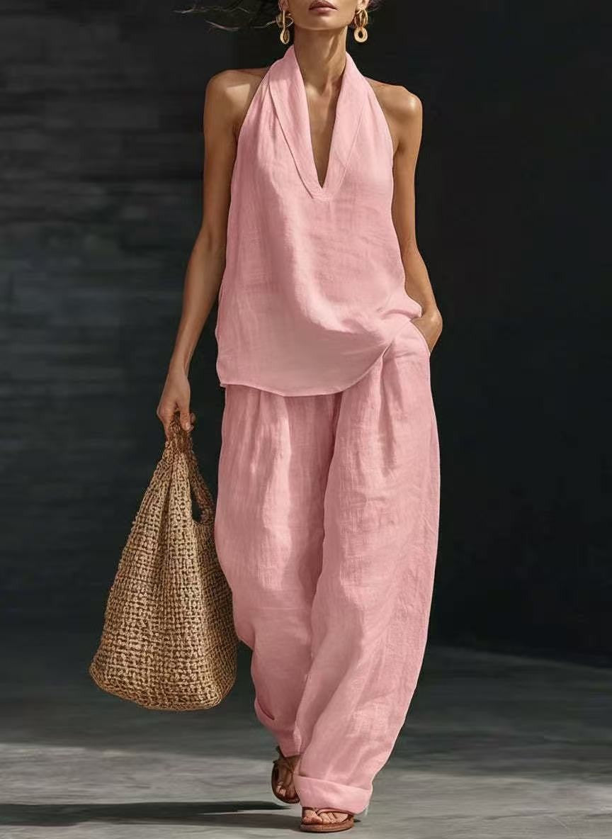 Versatile Fashion Charming Women's Halter Sleeveless Suits