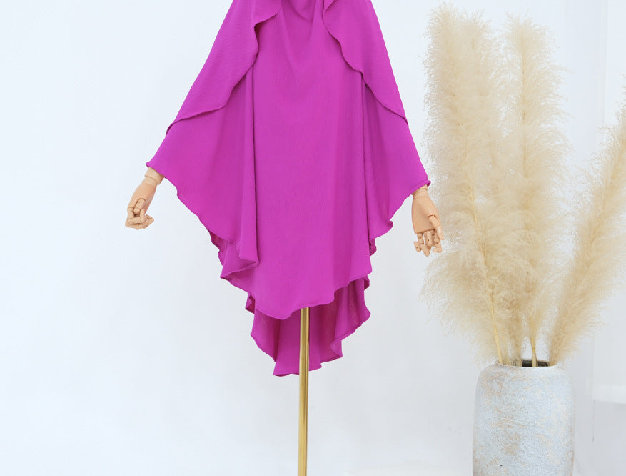 Comfortable Slouchy Solid Color Turban Turkish Dresses