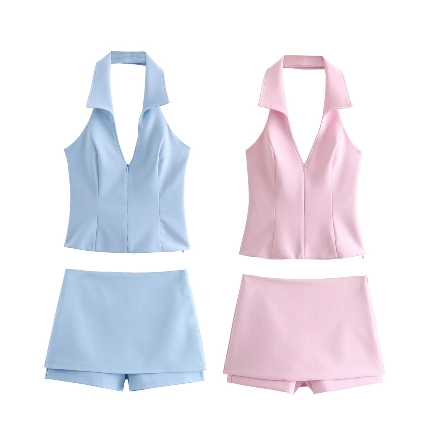 Women's Summer Sexy Exposed Back Halter Small Suits