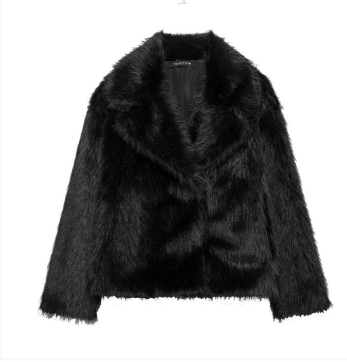 Women's Stylish Comfortable Artificial Fur Effect Coats