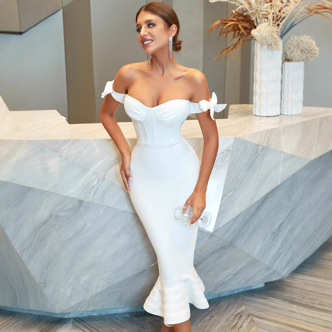 Light Luxury French Style Solid Color Dress