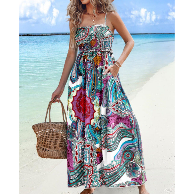 Trendy Comfortable Simple Fashion Suspenders Tube Dress
