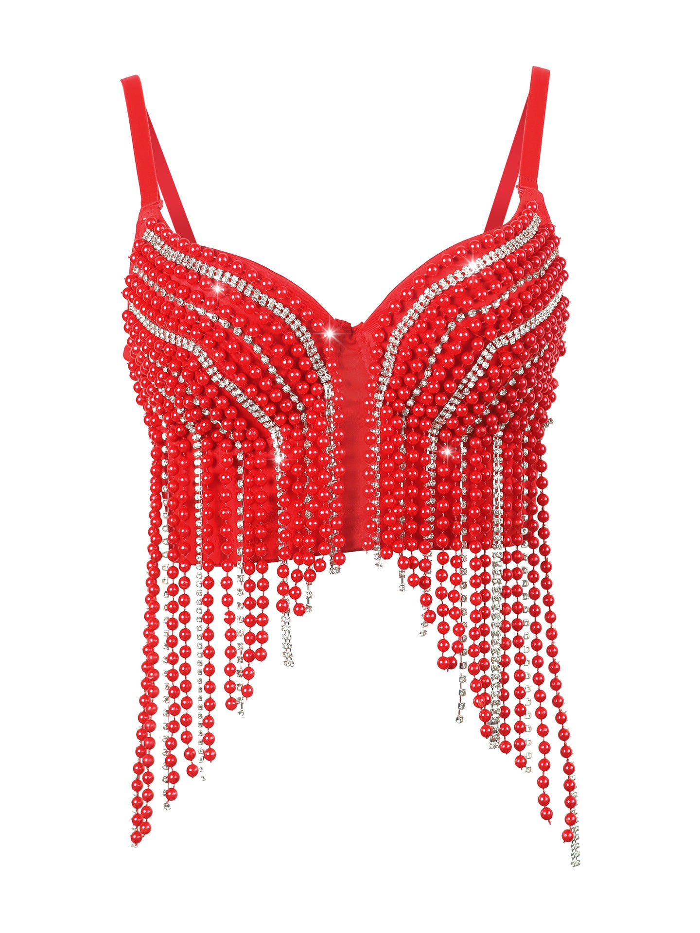 Fishbone Bra Beaded Tassel Sling Hot Tops