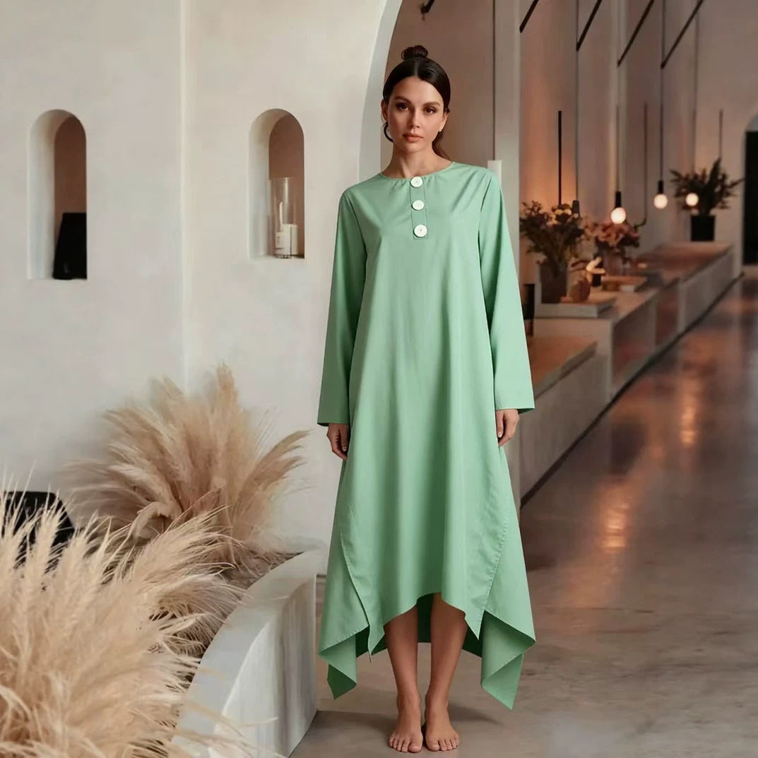 Women's Solid Color Long Sleeve Loose Thin Plus Size