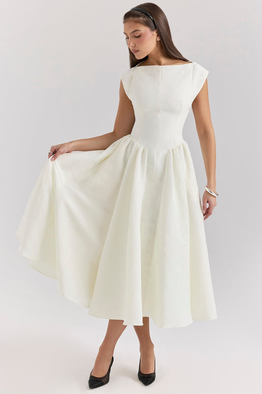 Women's Dress For French Minority Mid-length Solid Dresses