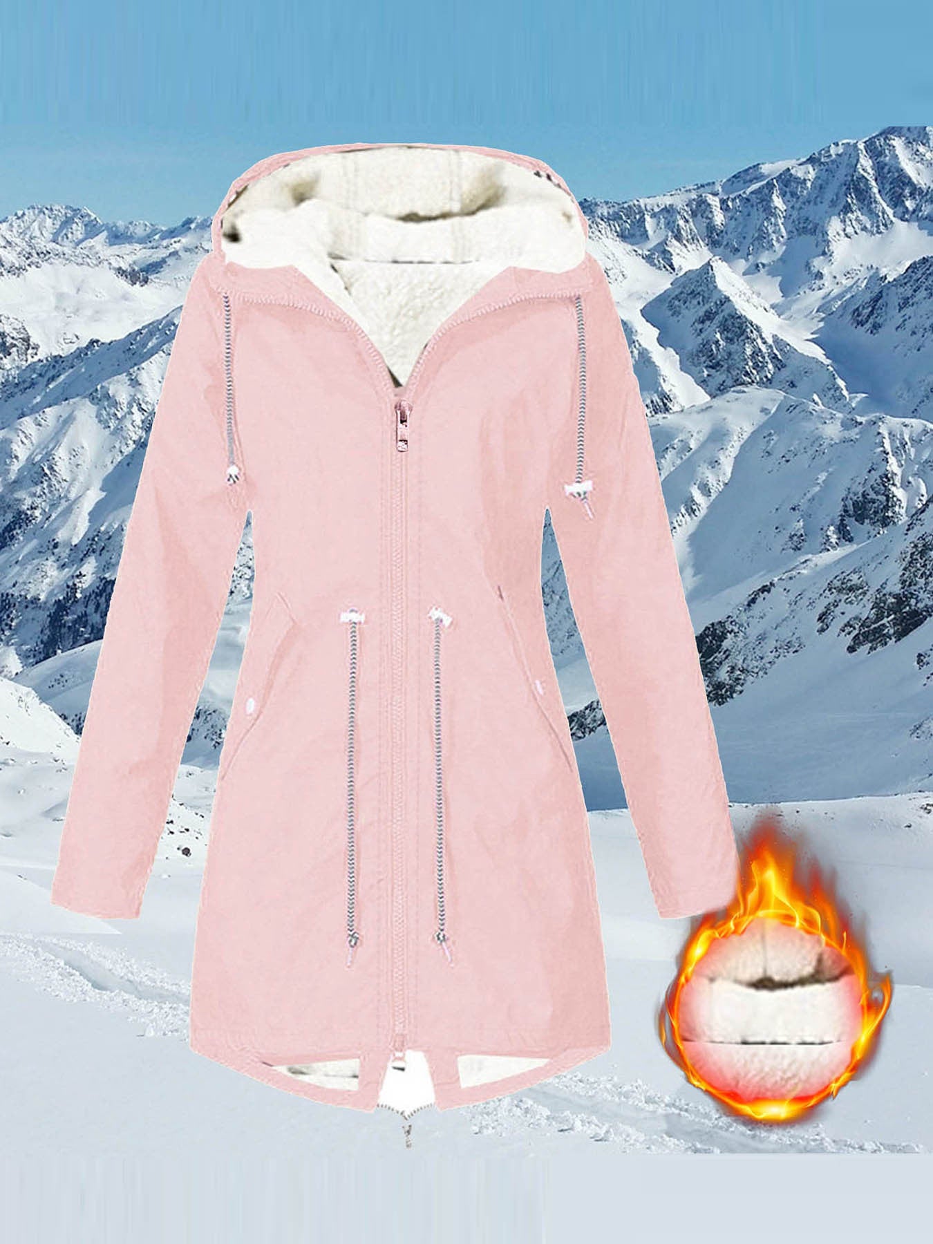 Comfortable Fleece Outdoor Mountaineering Hooded Shell Coats