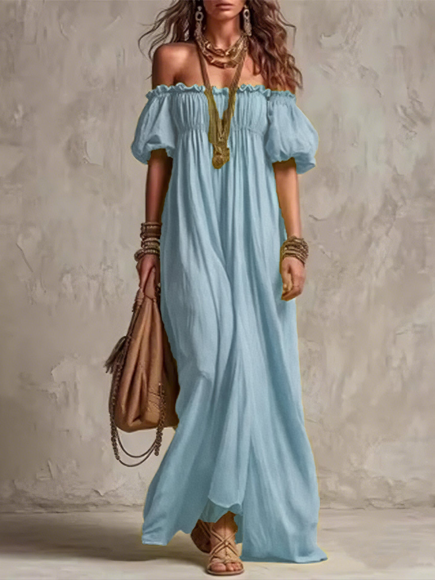 Summer Elegant Casual Loose Lazy Puff Dress