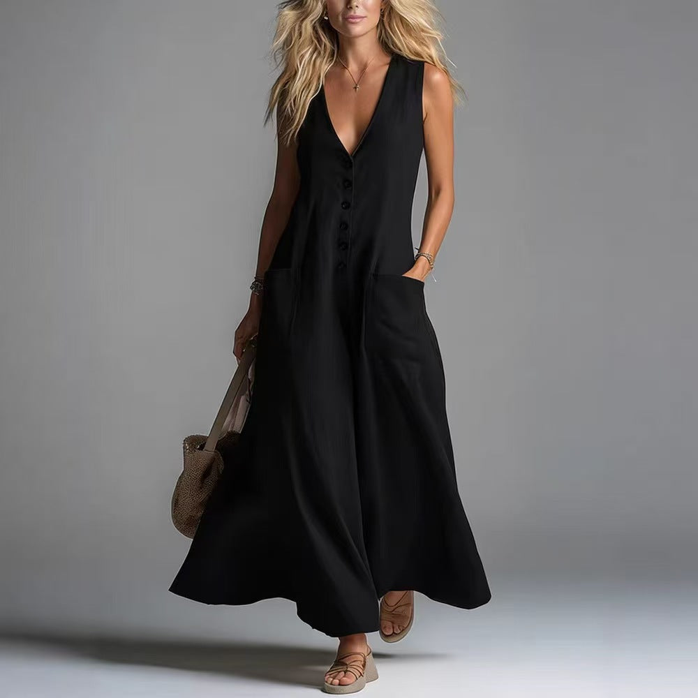 Attractive Women's Fashion Casual Style Sleeveless Dress