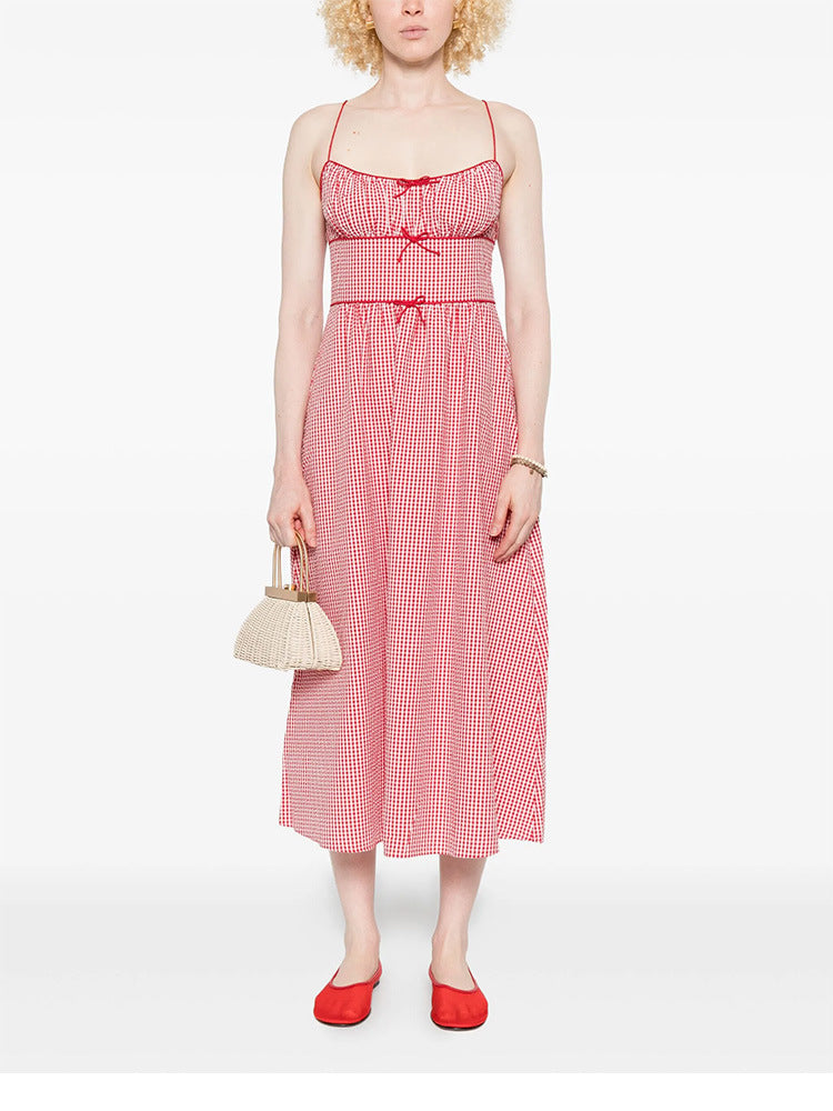 High Waist Backless Midi Dress French Dresses