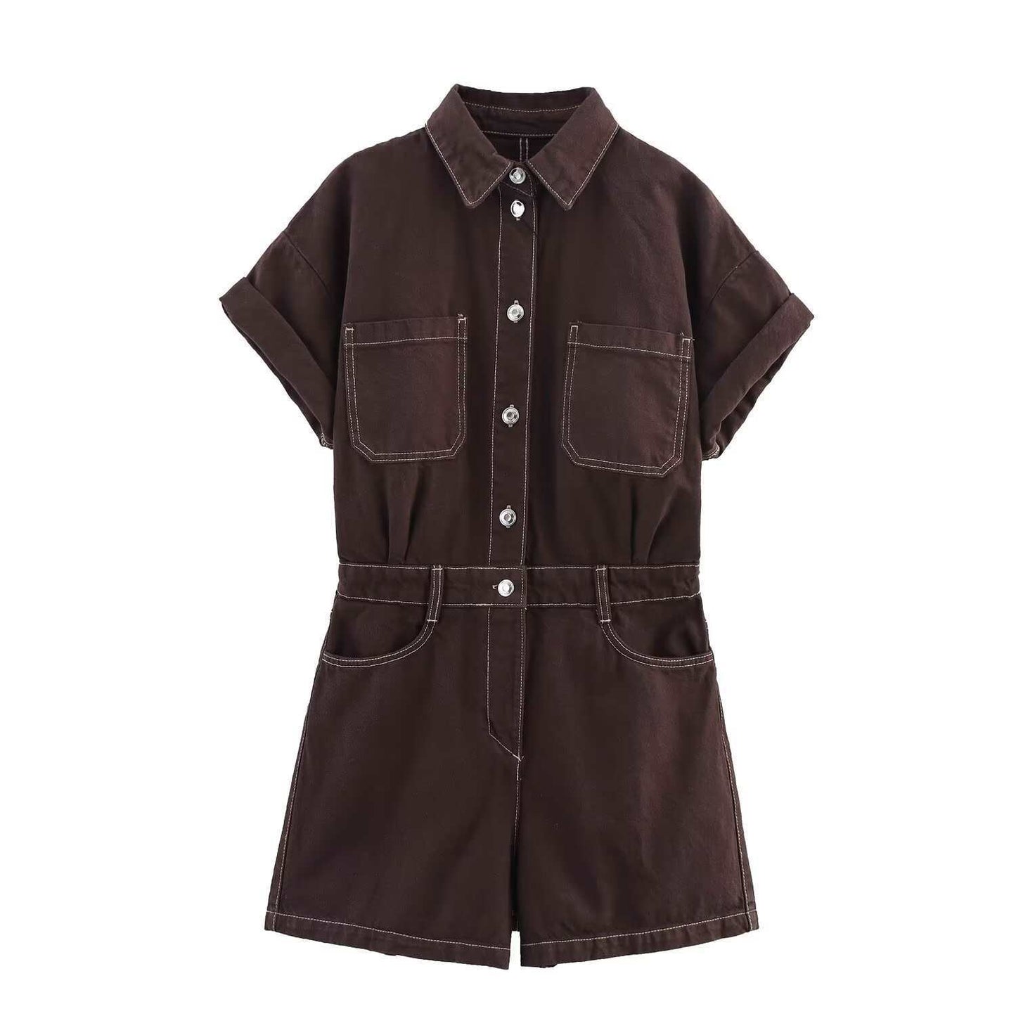 Women's Denim Simple Stylish Casual Temperament Jumpsuits