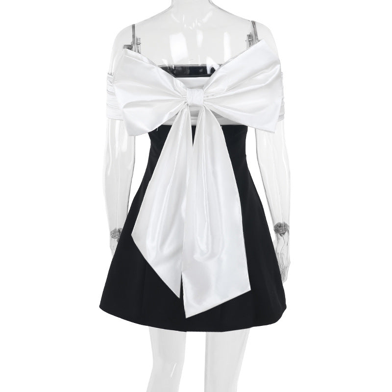 Women's Sexy Dress Elegant Slim Contrast Color Dresses