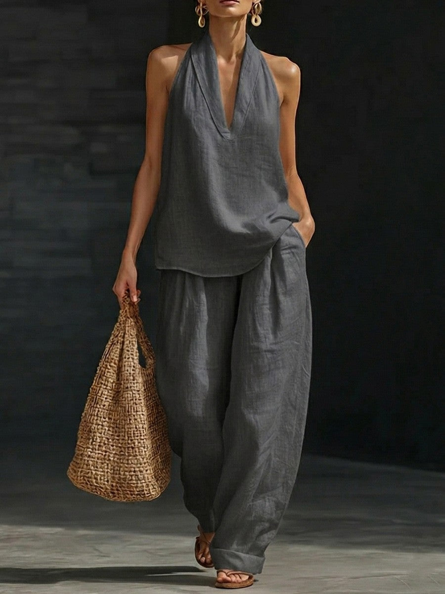Versatile Fashion Charming Women's Halter Sleeveless Suits