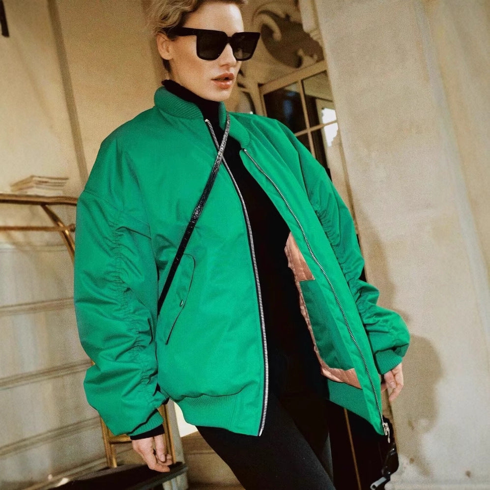 Women's Pretty Stylish Vintage Zipper Pilot Jackets