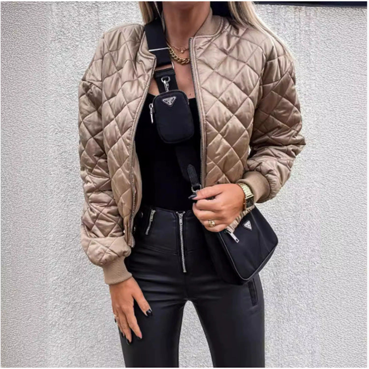 Creative Comfortable Fashion Solid Color Zipper Coats