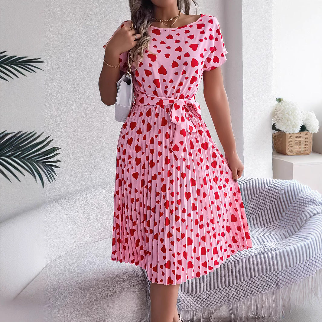 Women's Valentine's Day Gift Casual Contrast Color Love Sleeve Clothing