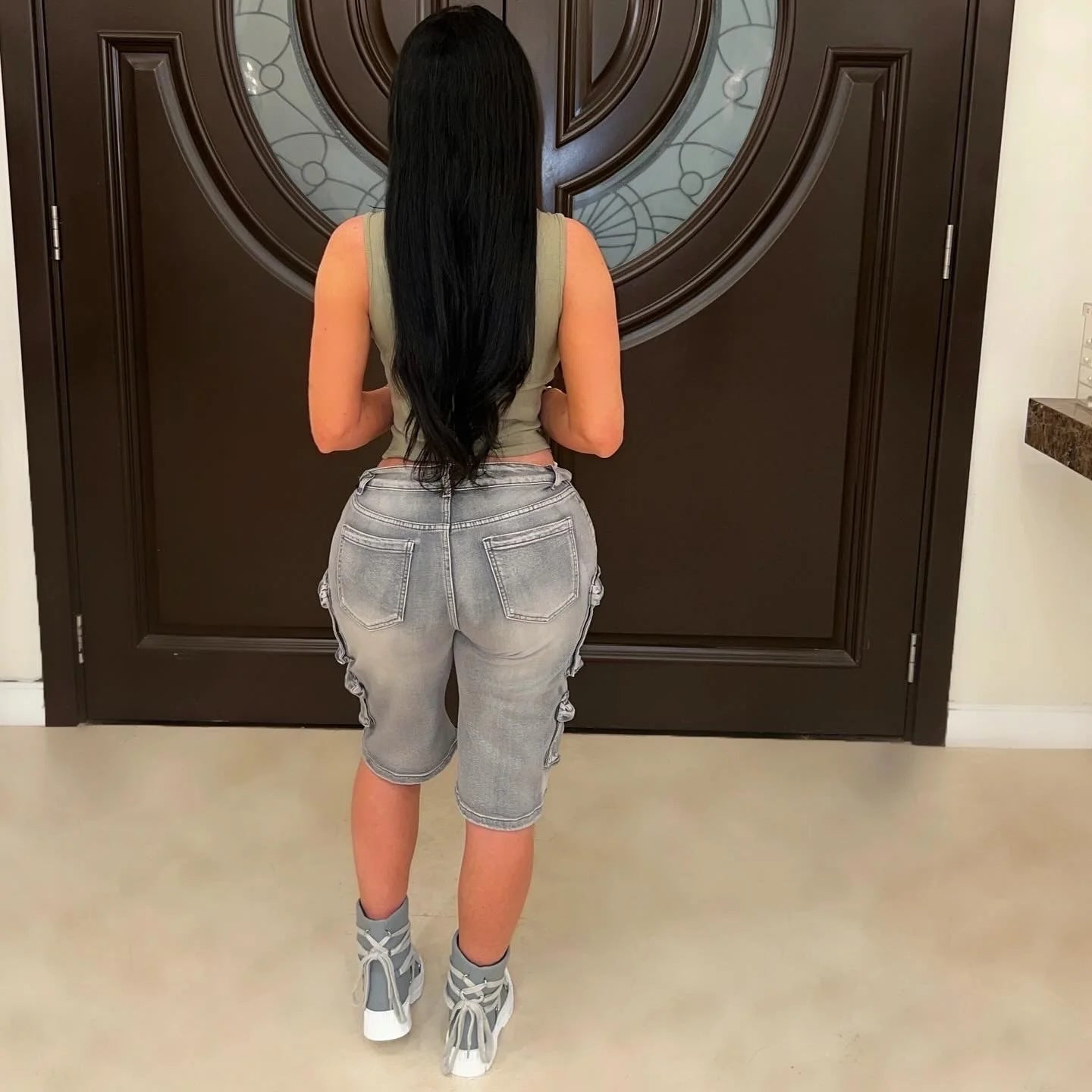 Women's Summer Loose Casual Work Large Pocket Pants