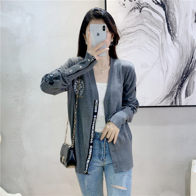 Women's Niche Sanskrit Cross Knitted Autumn Europe Knitwear