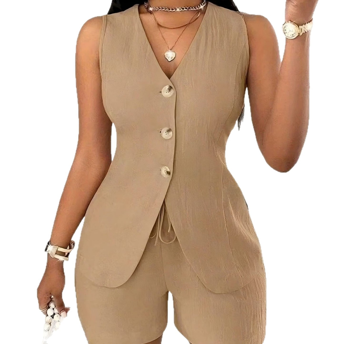 Women's Elegant Camisole Short-sleeved Shirt For Clothing