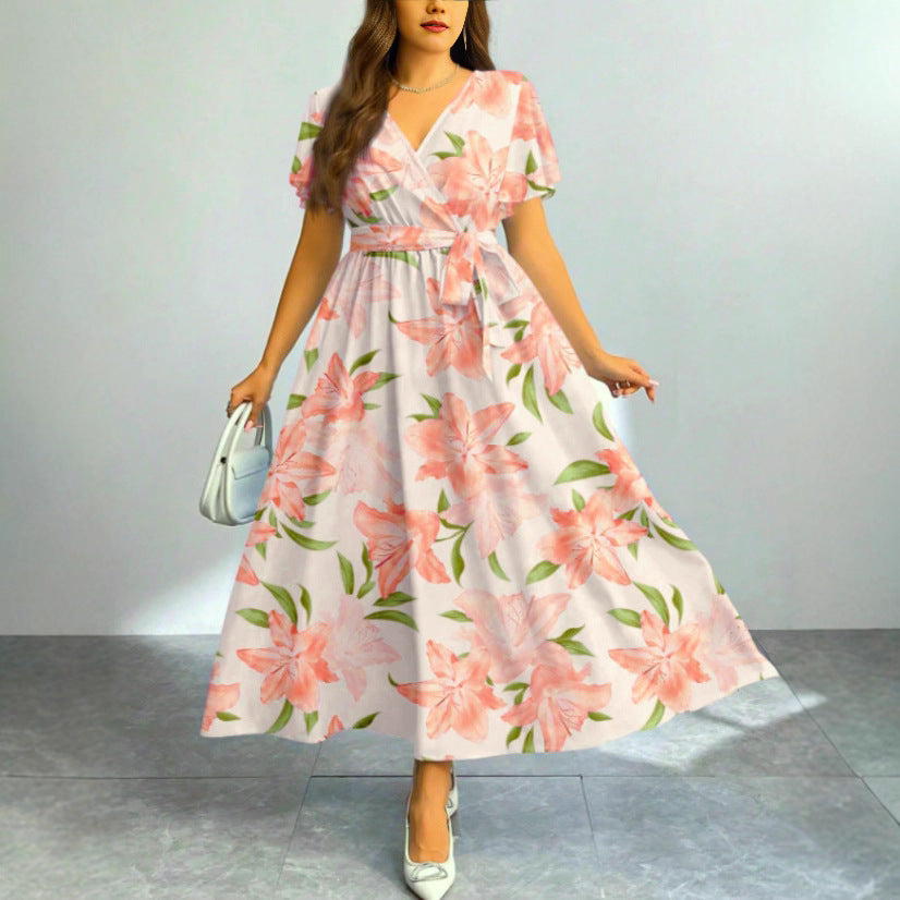 Attractive Classy Printed Summer Holiday Floral Dress