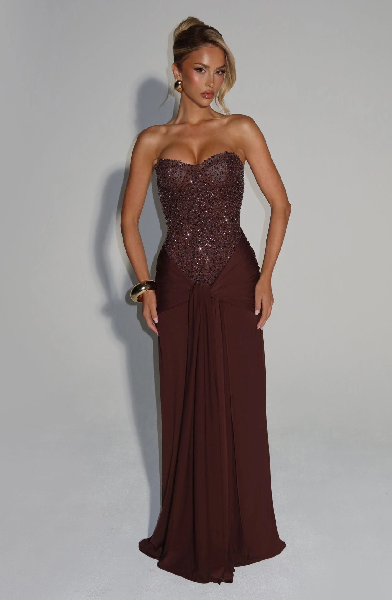 Women's Graceful Tube Sequin Stitching Tight Party Tops