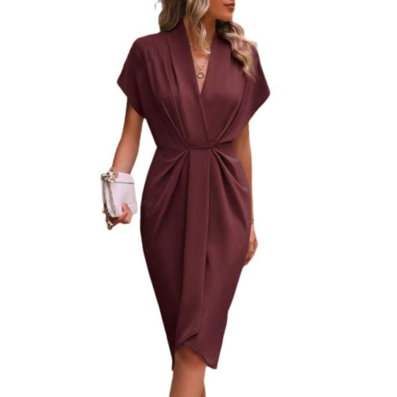 Women's Summer Solid Color Satin Sleeve Long Shorts