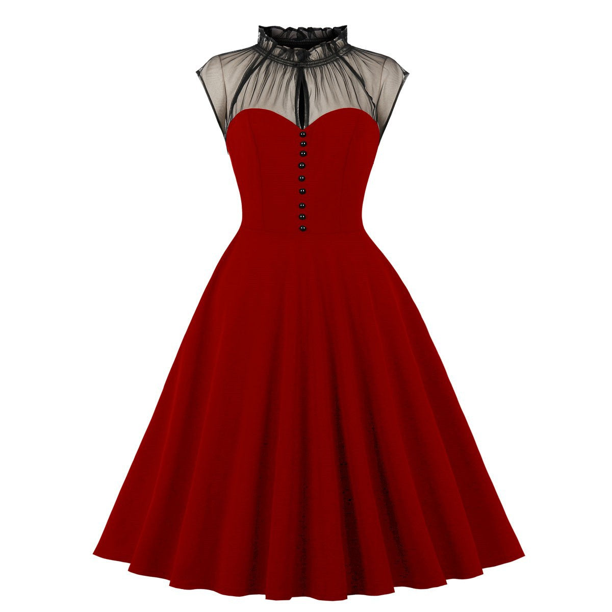Halloween Mesh Stitching Flying Sleeves Large Swing Dress Dresses