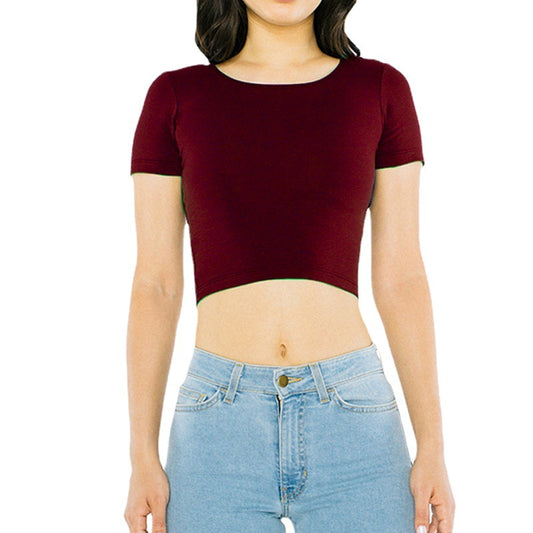Women's T-shirt Slim Solid Color Simple Common Blouses