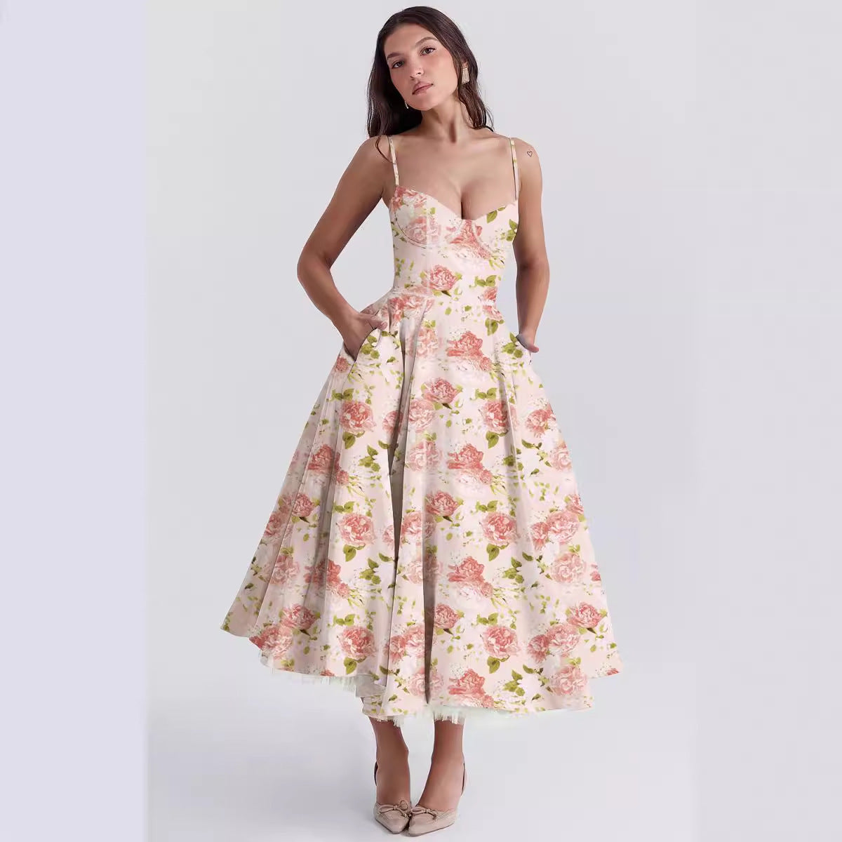 Princess Dress French Mesh Swing Floral Dresses