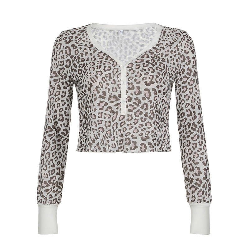 Women's Raglan Sleeve Printed T-shirt Crop Bottoming Round Blouses