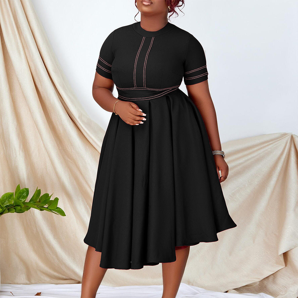 Women's African Large Summer Elegant A- Line Clothing