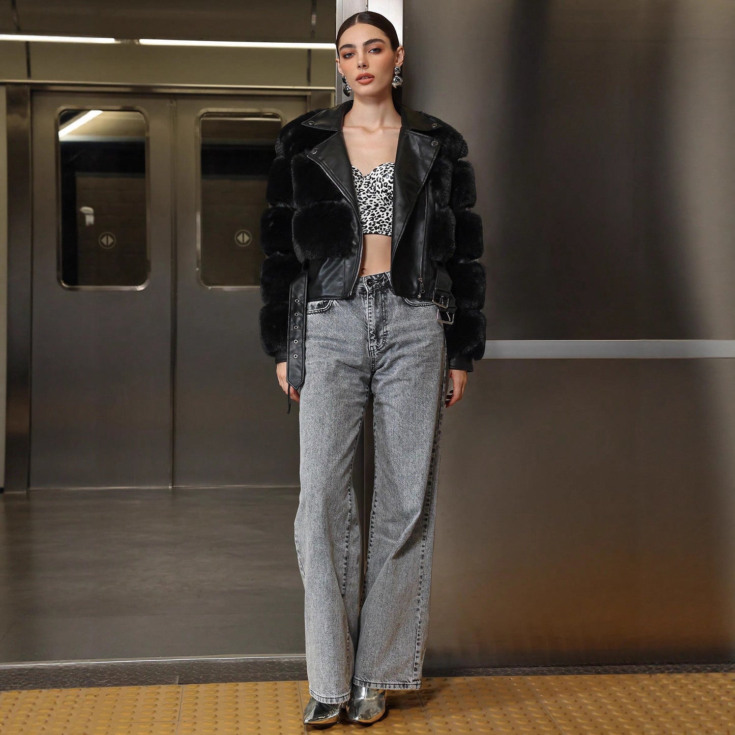 Faux Animal Fur Female Casual Outdoor Coats