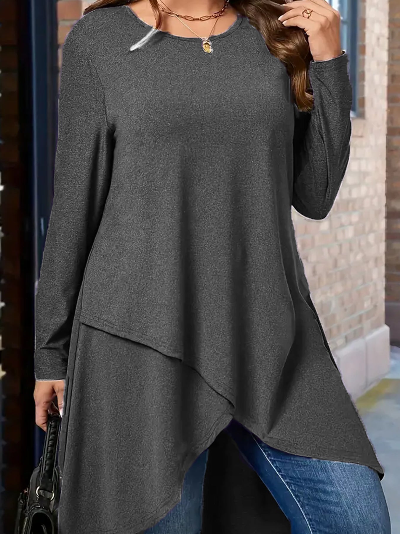 Women's Large Daily Casual Loose Long Sleeves Tops