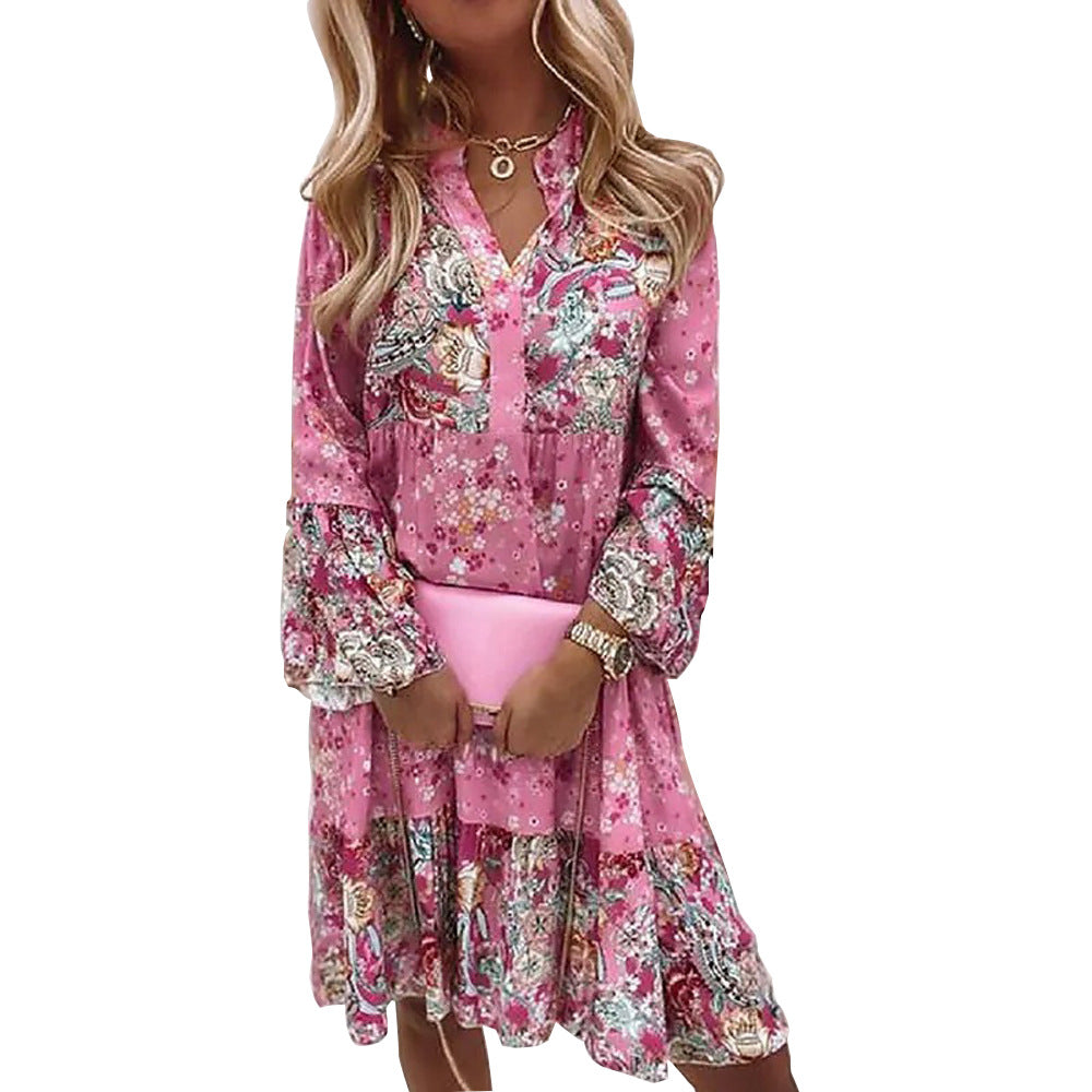 Comfortable Women's Autumn Long Sleeve Temperament Dress