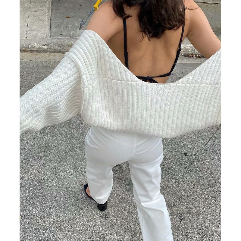 Women's Fashion Versatile Loose Shawl Thickened Sweaters