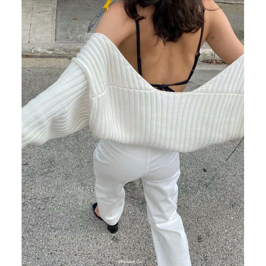 Women's Fashion Versatile Loose Shawl Thickened Sweaters