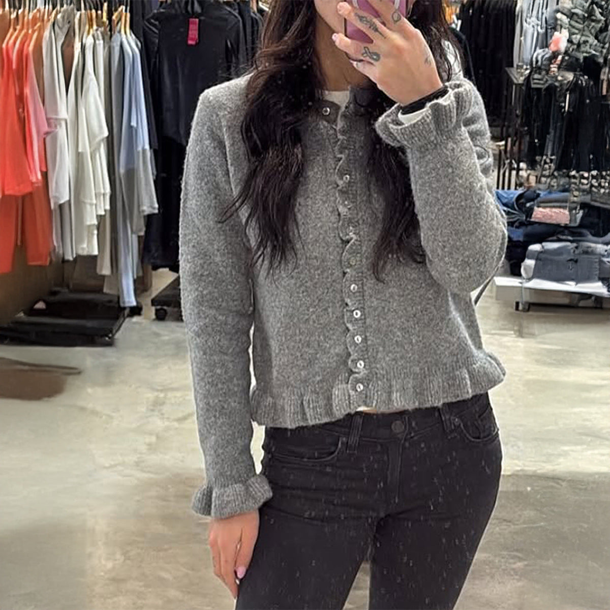 Women's Vacation Style Solid Color Wool Button Sweaters