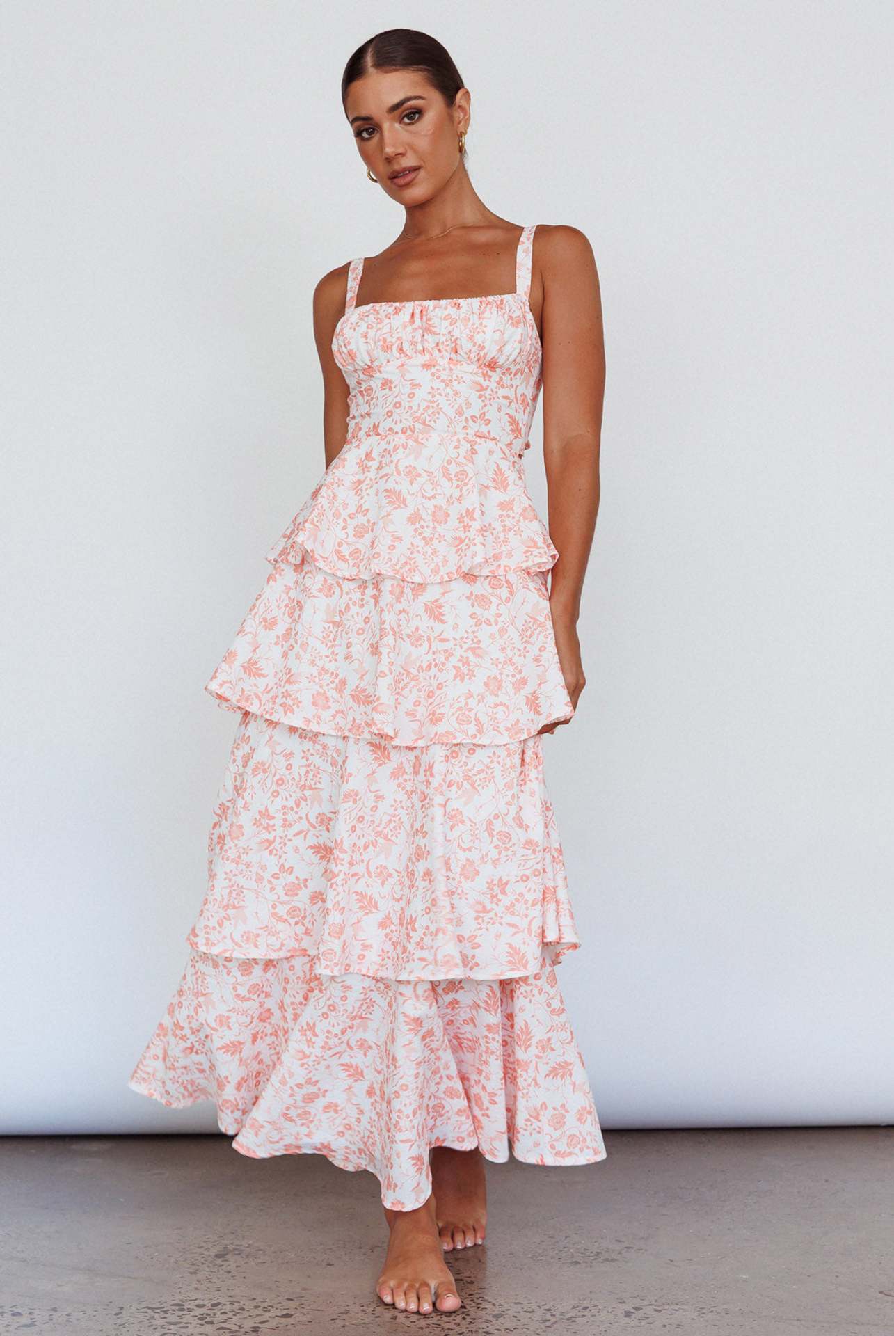Bow Floral Dress Holiday Party Temperament Dresses