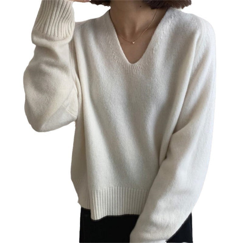 Style Solid Color Basic Soft Glutinous Sweaters